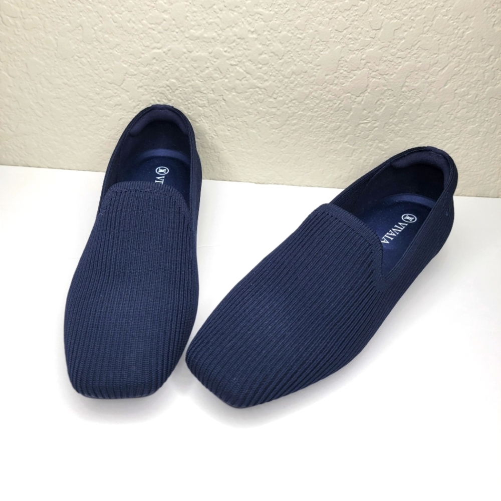 Vivaia Women's Navy Blue Loafers